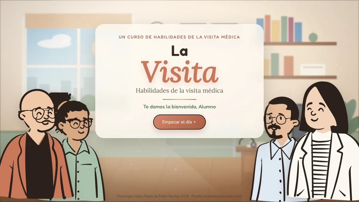 La Visita: Habilidades de visita médica en una novela visual en la que cada decisión cuenta.