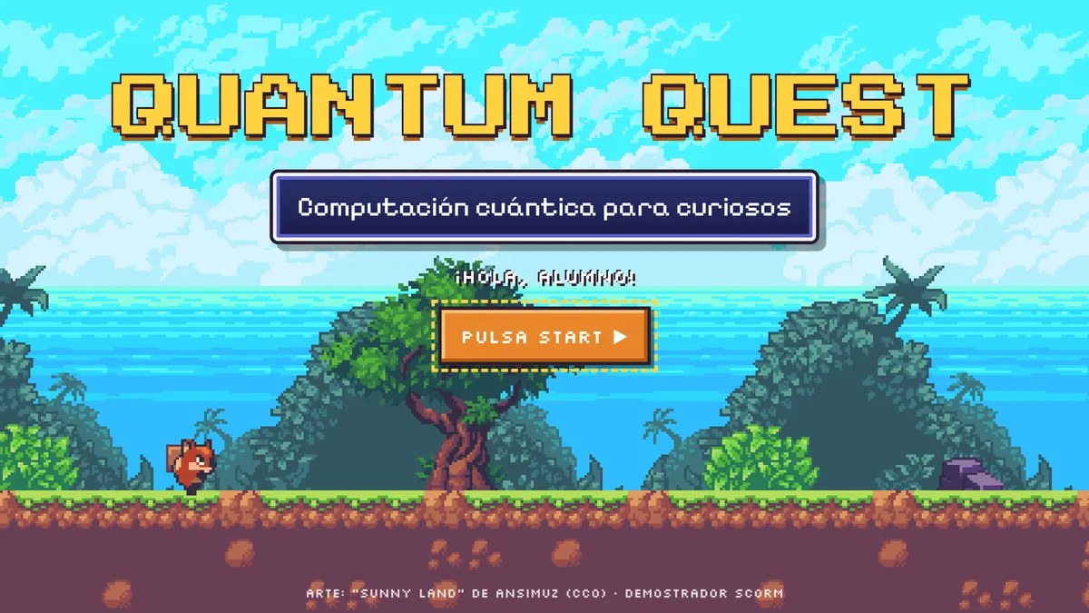 Quantum Quest: Computación cuántica para curiosos en un videojuego de pixel art.