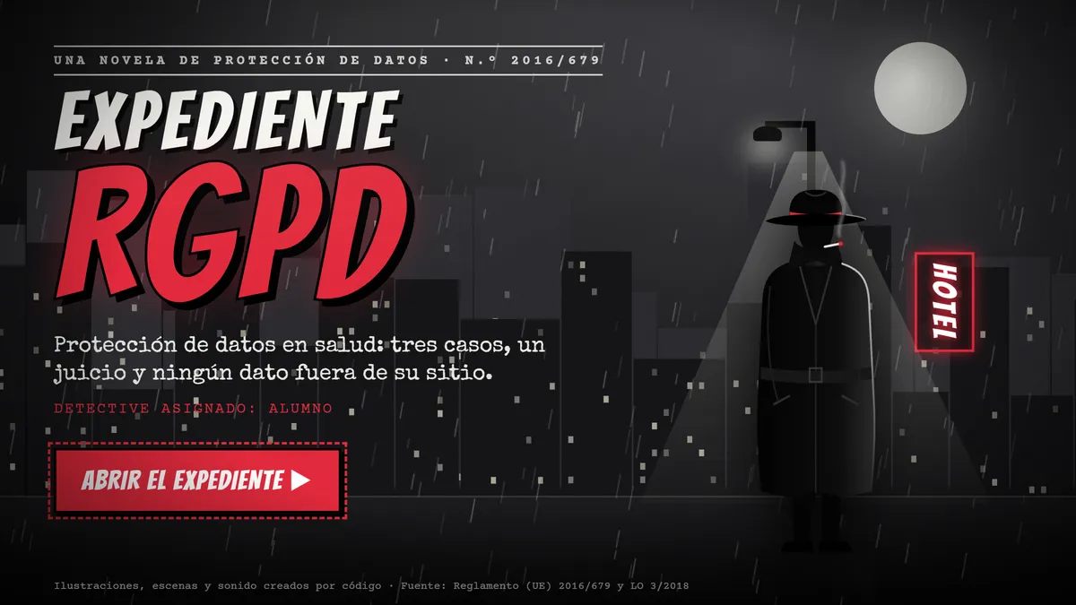 Expediente RGPD: Protección de datos en salud como una novela negra: tres casos y un juicio.