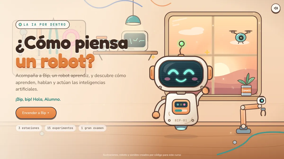 ¿Cómo piensa un robot?: La IA por dentro, de los datos a los agentes, de la mano de un robot aprendiz.