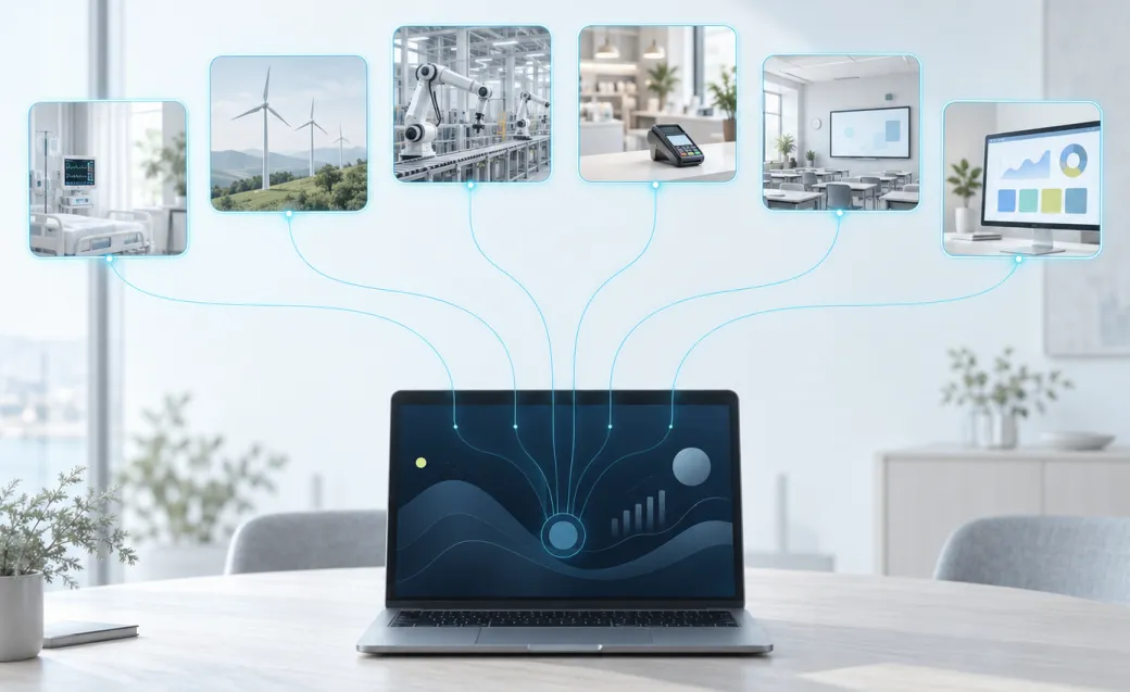 Proyectos de Aduxia conectados con sectores como salud, energía, industria, comercio, educación y marketing