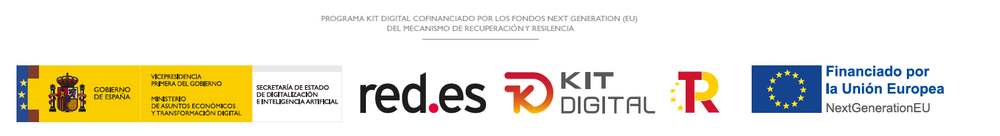 Gobierno de España, Red.es, Kit Digital y Financiado por la Unión Europea NextGenerationEU