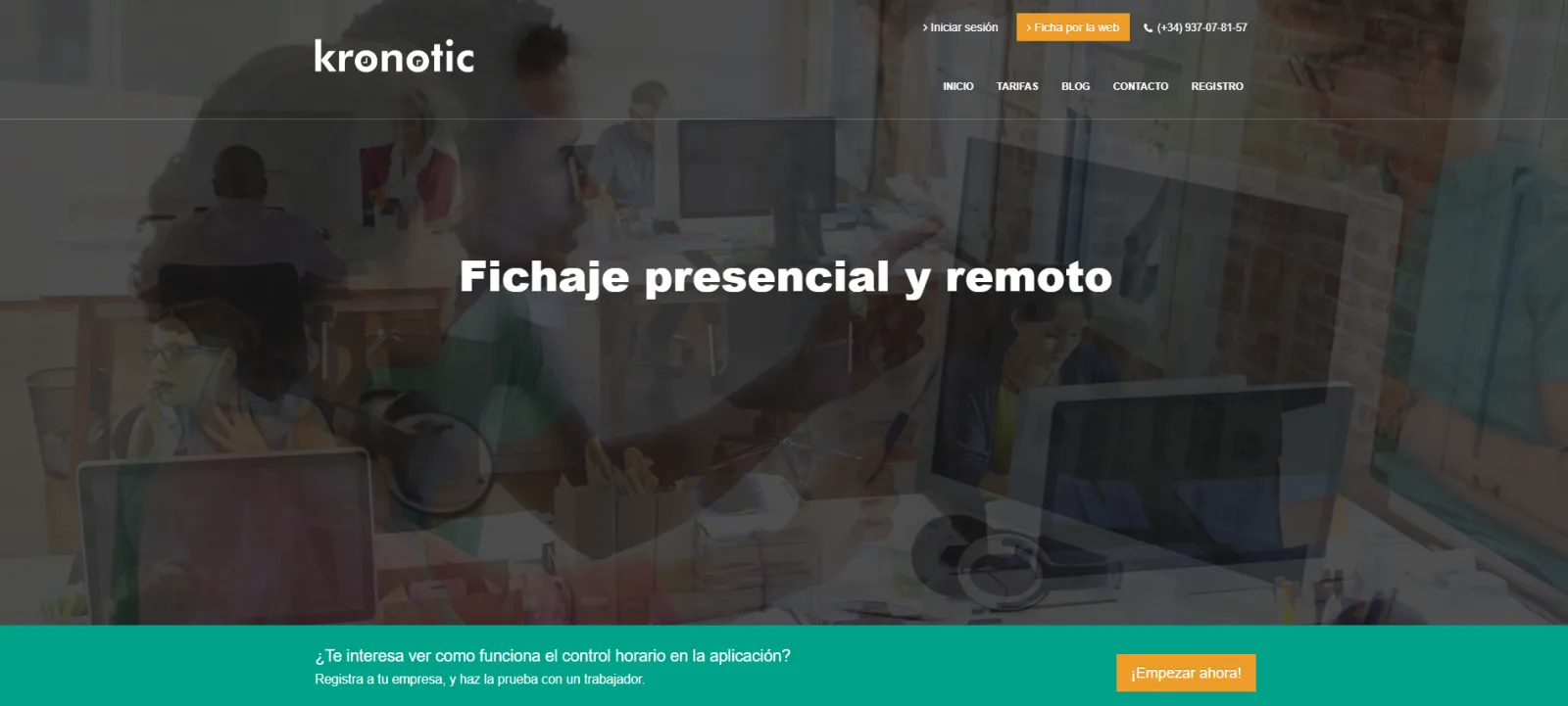 KRONOTIC by Aduxia: Sistema online deslocalizado de control horario